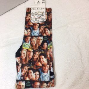 FRIENDS TV Show Photo Collage Cast Members Crew Socks Multi Colored Size 8-12